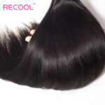 Recool Hair Brazilian Straight Virgin Hair 3 Bundles With Closure 10A Best Quality Human Hair With Closure - Image 5