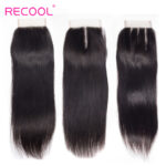 Recool Hair Brazilian Straight Virgin Hair 3 Bundles With Closure 10A Best Quality Human Hair With Closure - Image 8