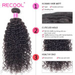 Recool Hair Brazilian Curly Hair Weave 10 Bundles 10A Brazilian Virgin Human Hair Bundles Jerry Curly - Image 2