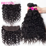 Brazilian Water Wave 3 Bundles with 13×4 Lace Frontal With Bundles Wet And Wavy Hair Extension - Image 2