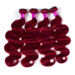 Brazilian Red Color Body Wave 3/4 Bundles 100% Virgin Human Hair Quick Weave - Image 4