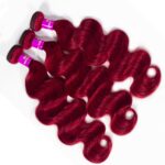 Red Human Hair Bundles Body Wave Virgin Hair - Image 3