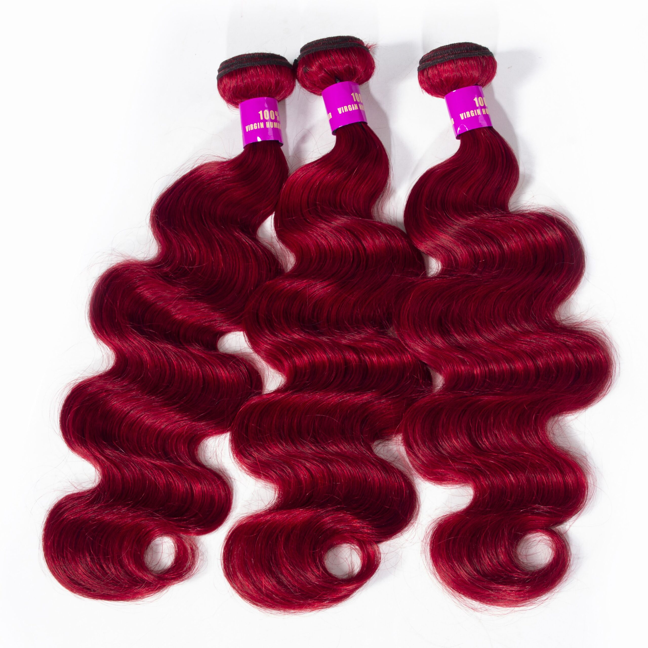 Red Human Hair Bundles Body Wave Virgin Hair Red Human Hair Bundles Body Wave Virgin Hair - Image 1