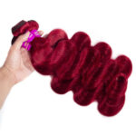 Brazilian Red Color Body Wave 3/4 Bundles 100% Virgin Human Hair Quick Weave - Image 8