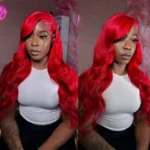 Brazilian Red Color Body Wave 3/4 Bundles 100% Virgin Human Hair Quick Weave - Image 7