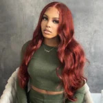 Wear Go Reddish Brown Color Straight/Body Wave 6×5 Pre Cut HD Glueless Lace Human Hair Wig - Image 2