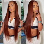 Wear Go Reddish Brown Color Straight/Body Wave 6×5 Pre Cut HD Glueless Lace Human Hair Wig - Image 9