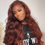 Wear Go Reddish Brown Color Straight/Body Wave 6×5 Pre Cut HD Glueless Lace Human Hair Wig - Image 5