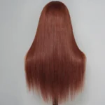 Reddish Brown Straight Hair 6×5 13×4 HD Lace Full Frontal Wig Copper Color Glueless Wig - Image 5