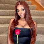 Reddish Brown Straight Hair 6×5 13×4 HD Lace Full Frontal Wig Copper Color Glueless Wig - Image 3