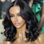 Short Loose Body Wave Wear Go Glueless Human Hair Wig 6×5 13×4 HD Lace Natural Black Color