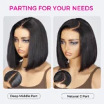 Sleek Bone Straight Bob 6×5 HD Lace Wig Double Drawn Quality Middle/C Part Raw Vietnamese Hair - Image 2