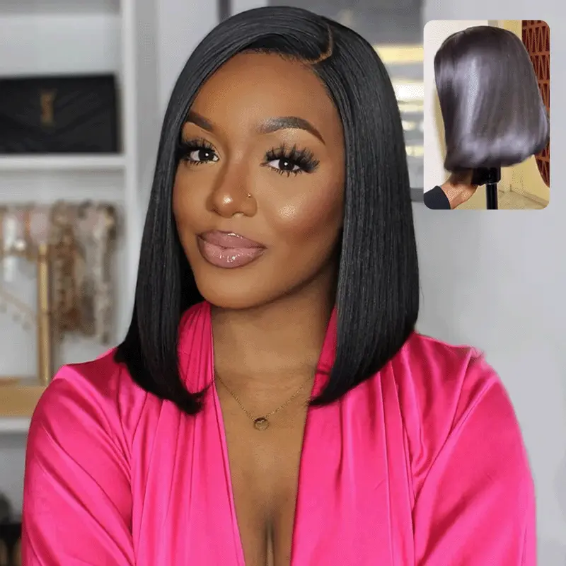 Sleek Bone Straight Bob 6×5 HD Lace Wig Double Drawn Quality Middle/C Part Raw Vietnamese Hair Sleek Bone Straight Bob 6×5 HD Lace Wig Double Drawn Quality Middle/C Part Raw Vietnamese Hair - Image 1