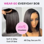 Sleek Bone Straight Bob 6×5 HD Lace Wig Double Drawn Quality Middle/C Part Raw Vietnamese Hair - Image 5