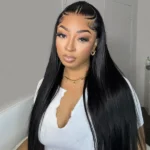 Glueless Pre Braided Wig Silky Straight Hair 9×6 Pre Everything Flexi-Fit Cap With Knots Bleached