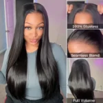Real HD Lace | Straight Hair 8×6 13×6 Glueless Drawstring Human Hair Wig C Side Part / Middle Part Pre Plucked & Bleached - Image 5