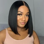 Straight Human Hair Bob Wig 6×5 HD Lace Wear Go Glueless Wig Bleached Knots 180% Density - Image 6