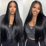 Flash Deal Straight Human Hair Glueless Wig 6×5 13×6 HD Lace Pre Plucked & Bleached Drawstring Wig - Image 8