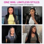 Real HD Lace | Straight Hair 8×6 13×6 Glueless Drawstring Human Hair Wig C Side Part / Middle Part Pre Plucked & Bleached - Image 13