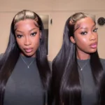 Glueless Pre Braided Wig Silky Straight Hair 9×6 Pre Everything Flexi-Fit Cap With Knots Bleached - Image 9