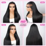 Glueless Pre Braided Wig Silky Straight Hair 9×6 Pre Everything Flexi-Fit Cap With Knots Bleached - Image 14