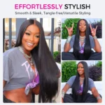 Real HD Lace | Straight Hair 8×6 13×6 Glueless Drawstring Human Hair Wig C Side Part / Middle Part Pre Plucked & Bleached - Image 8