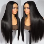Real HD Lace | Straight Hair 8×6 13×6 Glueless Drawstring Human Hair Wig C Side Part / Middle Part Pre Plucked & Bleached - Image 4