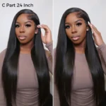 Real HD Lace | Straight Hair 8×6 13×6 Glueless Drawstring Human Hair Wig C Side Part / Middle Part Pre Plucked & Bleached - Image 7