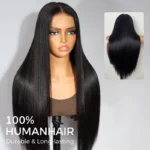 Real HD Lace | Straight Hair 8×6 13×6 Glueless Drawstring Human Hair Wig C Side Part / Middle Part Pre Plucked & Bleached - Image 3