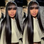 Straight Hair Wig with Bangs 6×5 Lace Wear Go Glueless Closure Wig 100% Human Hair - Image 6
