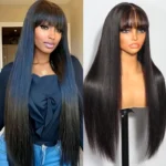 Straight Hair Wig with Bangs 6×5 Lace Wear Go Glueless Closure Wig 100% Human Hair - Image 7