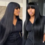 Straight Hair Wig with Bangs 6×5 Lace Wear Go Glueless Closure Wig 100% Human Hair - Image 10