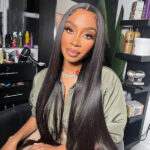 Straight Hair 6×5 13×4 Lace Human Hair Glueless Frontal Wig Pre Plucked & Bleached - Image 11