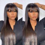 Wear Go Glueless Straight Pre-Cut 6×5 Lace Wigs with Bangs 180% - Image 7