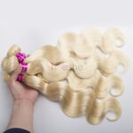 Tinashe Hair Blonde Brazilian Body Wave Hair Best Blonde Bundles 613 Hair Color - Image 5