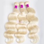 613 Blonde Body Wave Human Hair Bundles With 5×5 Lace Closure - Image 4