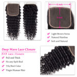 Brazilian Deep Wave With Closure Tinashe Hair Deep Curly 3 Bundles With 5×5 Closure 100% Virgin Human Hair - Image 8