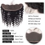Tinashe Hair Deep Wave Lace Frontal Closure Brazilian Deep Wave Weave Frontal Lace Closure Human Hair Extensions - Image 3