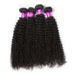 Brazilian Kinky Curly Virign Human Hair 4 Bundles With Closure - Image 3