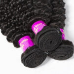 Brazilian Kinky Curly Virign Human Hair 4 Bundles With Closure - Image 5
