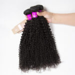 Brazilian Kinky Curly Virign Human Hair 4 Bundles With Closure - Image 7