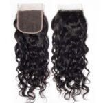 3 Bundles With Closure Water Wave Human Hair Weave Bundles With Closure Natural Color - Image 6