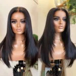 Trendy Layered Cut Wear Go Glueless 6×5 Lace Wig Brown/99J/Natural Black Color 100% Human Hair - Image 2