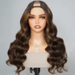 Highlight Color U Part Human Hair Wig Straight/Body Wave No Glue Protective Style - Image 5