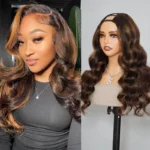 Highlight Color U Part Human Hair Wig Straight/Body Wave No Glue Protective Style - Image 11