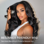 Body Wave U/V Part Human Hair Wig Pull & Go Beginner Friendly Half Wig For Black Women 200% Density - Image 4