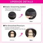 Balayage Highlight U Part Human Hair Wig Straight/Body Wave No Glue Protective Style Black with Blonde Highlight - Image 15