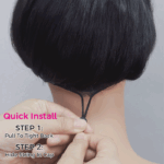 Kinky Straight Drawstring V Part Human Hair Wig Opening Size Seamless Blend 200% Density - Image 13