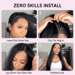 Yaki Straight U/V Part Human Hair Wig Pull & Go Beginner Friendly Natural Look 200% Density - Image 10