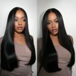 U Part Wig Human Hair Wigs Brazilian Straight Pull & Go Beginner Friendly No Glue Wig - Image 8